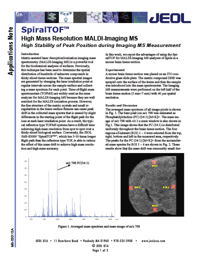 Apps Note High Mass Res MALDI